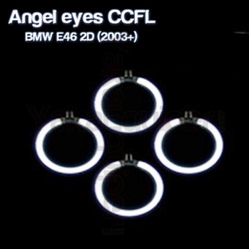 Pack 4 Anneaux Angel eyes CCFL BMW E46 3P > 2003 Blanc