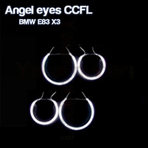 Pack 4 Anneaux Angel eyes CCFL BMW E83 X3 Blanc