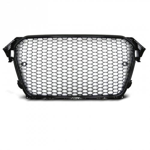 Grille calandre Audi A4 B8 facelift 11-15 - cadre Noir brillant PDC - look RS4