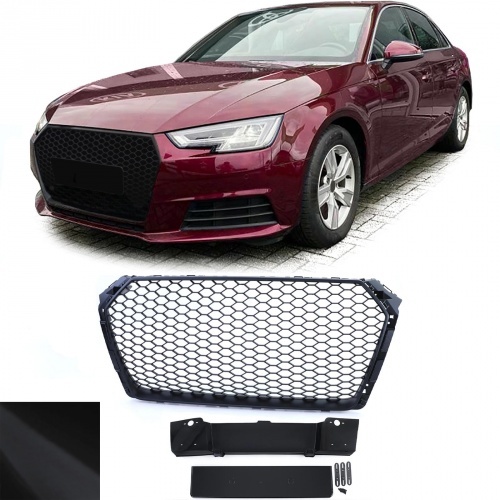 Grille calandre Audi A4 B9 modele 15-19 - look RS - Noir Mat