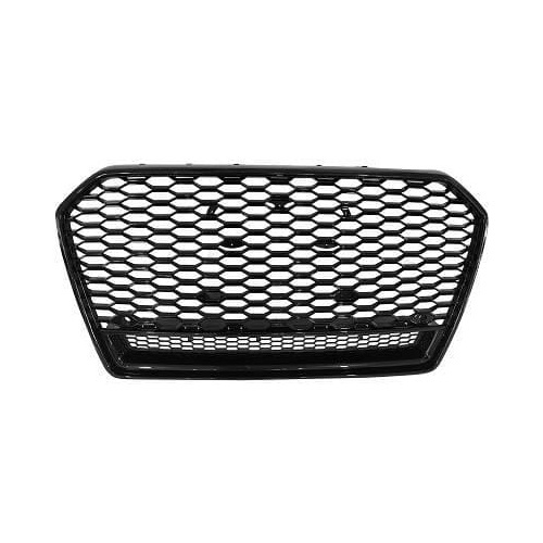 Grille calandre Audi A6 C7 phase 2 15-18 - Noir  - look RS6 quattro