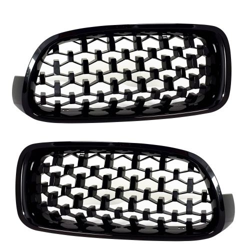 Grilles calandre BMW Serie 3 F30 F31 11-18 look Diamant - Noir Brillant