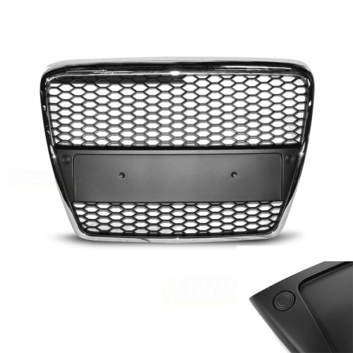 Grille calandre Audi A6 C6 04-08 - look RS6 - Chrome