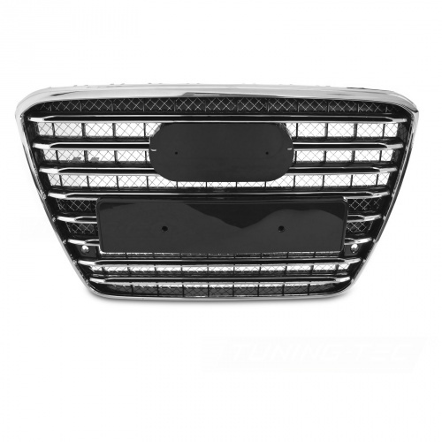 Grille calandre Audi A8 D4 09-13 - look S8 - Chrome Noir