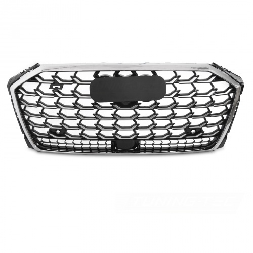 Grille calandre Audi A8 D5 21-25 - look S8 - Noir Chrome