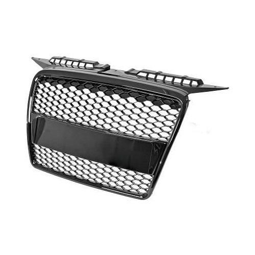 Grille calandre Audi A3 8P 05-08 - Nid d'abeille - Noir brillant