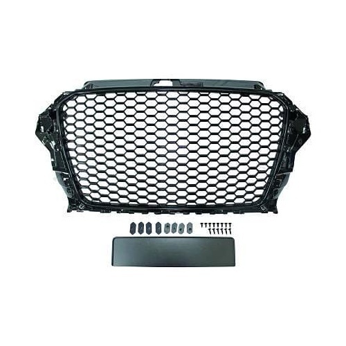 Grille calandre Audi A3 8V - look RS3 - Noir