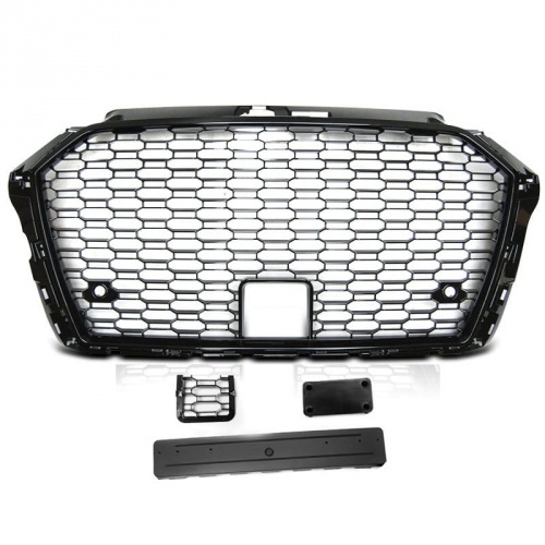 Grille calandre Audi A3 8V - 17-20 - look RS3 - Noir - PDC - ACC
