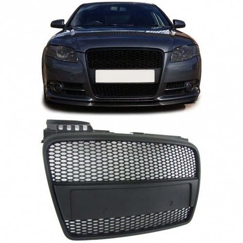 Grille calandre Audi A4 B7 04-08 - noir - look RS4