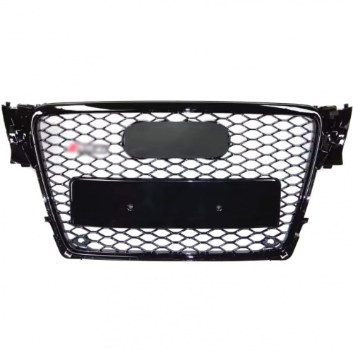 Grille calandre Audi A4 B8 08-11 - noir laque - look RS4