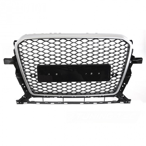 Calandre avant look RS noir brillant / argent avec PDC pour Audi Q5 8R 12-16