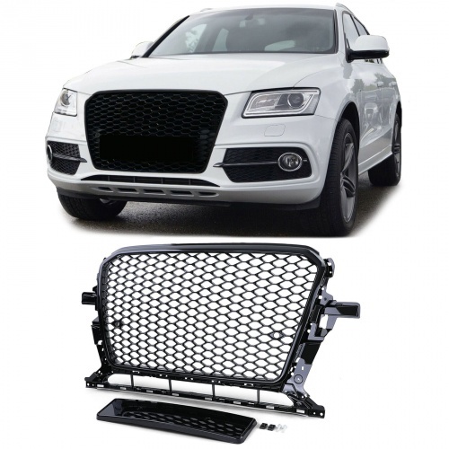 Grille calandre Audi Q5 8R 12-16 - look RSQ5 - Noir Laqué