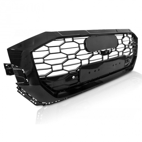 Grille calandre Audi Q8 18-23 - look RSQ8 logo - Noir Brillant - camera PDC