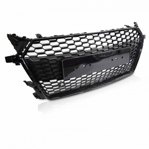 Grille calandre Audi TT 8S - look TTRS quattro 14-18 - Noir Brillant