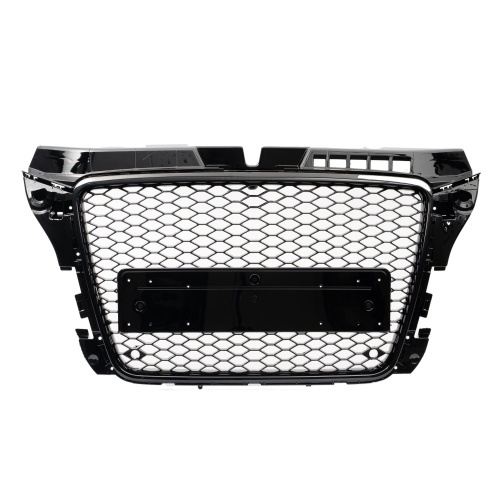 Grille calandre Audi A3 8P 08-12 - Nid d'abeille RS3 - Noir laquée