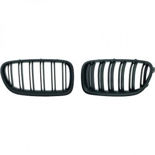Grilles calandre BMW Serie 5 F10 F11 13-17 look M - Noir Mat