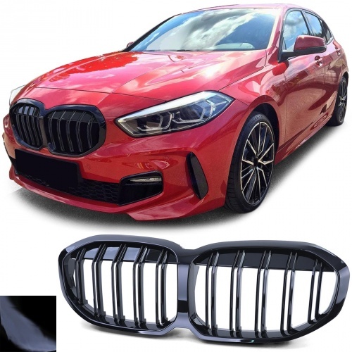 Grille calandre BMW Serie 1 F40 19-23 - look M - Noir Brillant