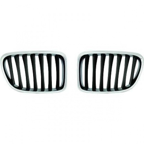 Grilles calandre BMW X1 (E84) 09-12 - Noir Chrome