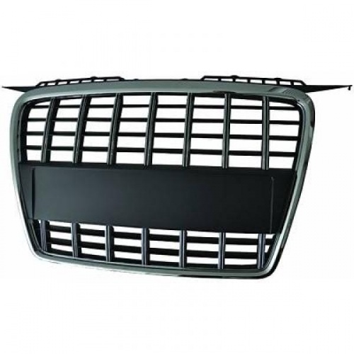 Grille calandre Audi A3 8P 05-08 - look S8 - Noir chrome