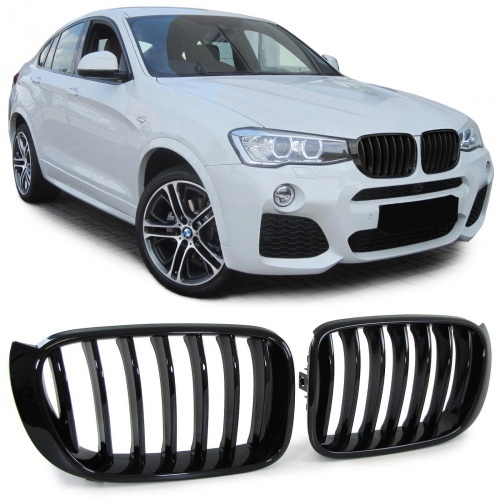 Grilles calandre BMW X3 F25 LCI - X4 F26 - brillant - look performance
