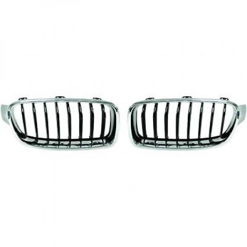 Grilles calandre BMW Serie 3 F30 F31 11-15 - Chrome Noir
