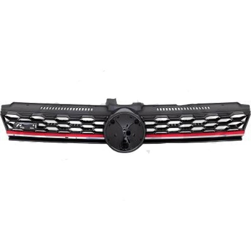 Grille calandre VW Golf 7.5 phase 2 (VII) 17-20 - look GTI - Noir brillant