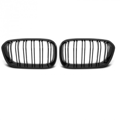 Grilles calandres BMW Serie 1 F20 F21 LCI 15-18 - Noir Brillant 6 lames