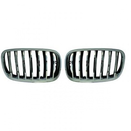 Grilles calandre BMW X5 E70 - X6 E71 07-13 - Noir Chrome