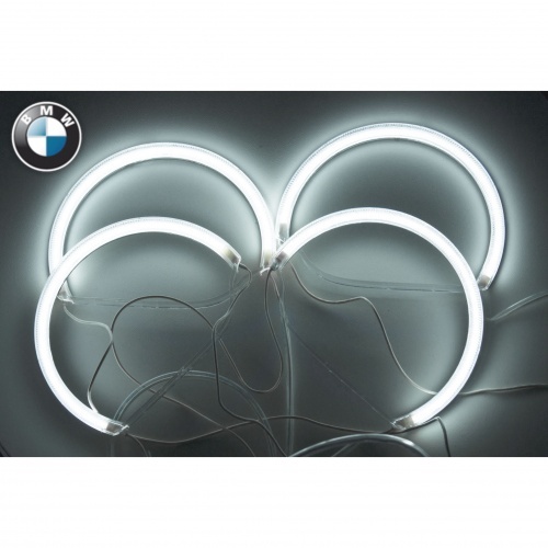 Pack 4 Anneaux Angel eyes CCFL BMW E46 Compact Blanc