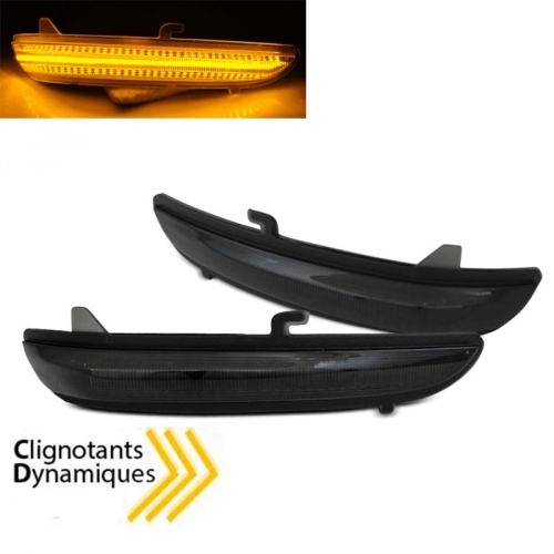 2 Clignotants dynamiques LED Peugeot 208 2008 C3 - Noir