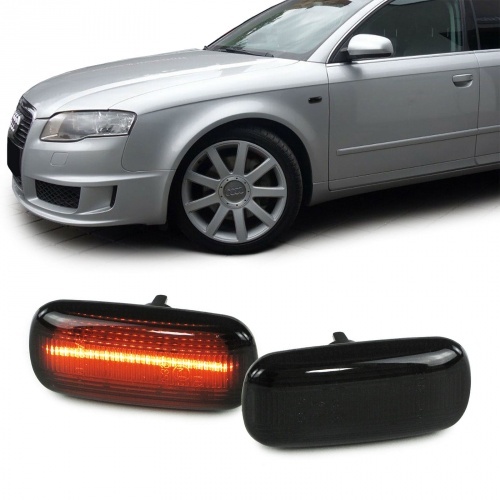 2 Clignotants d'aile LED Audi A3 8P A4 B6 B7 A6 C5 A8 - Noir