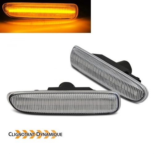 Clignotants LED dynamiques BMW Serie 3 E46 Berline compact coupe - Chrome