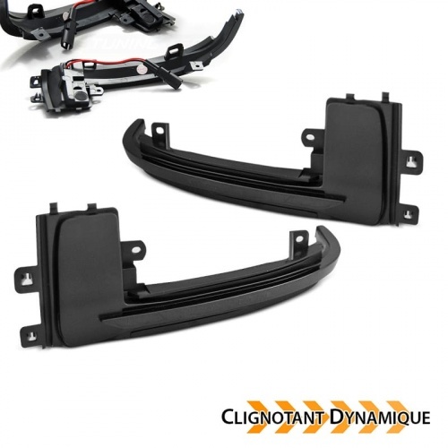 2 Clignotants retro dynamiques LED Audi A3 A4 A5 - Noir