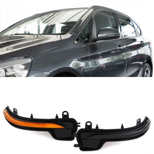2 Clignotants retro dynamiques LED BMW serie 2 F45 F46 X1 F48 - Noir