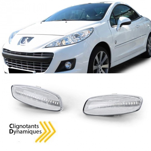2 Clignotants dynamiques LED pour 207 308 3008 5008 C3 C4 C5 DS3 DS4 - Clair