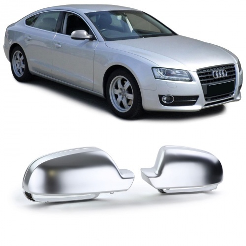 Coques / coiffes retroviseur Chrome Mat pour Audi A3 8P A4 B8 8K A5 8T