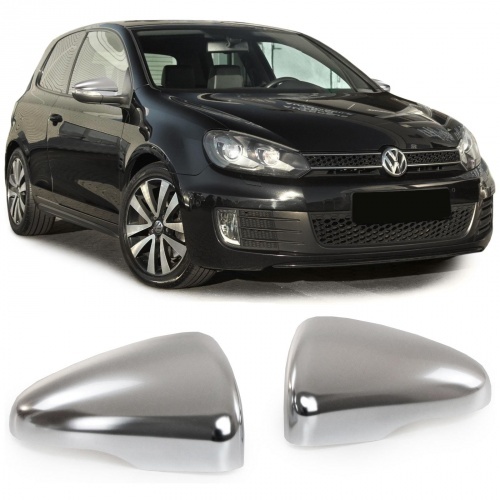Coques retroviseur Chrome Mat pour VW GOLF 6 - 08-12