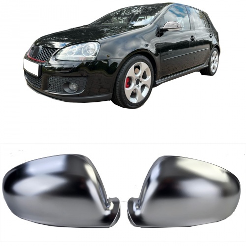 Coques / coiffes retroviseur Chrome Mat pour VW Golf 5 03-08