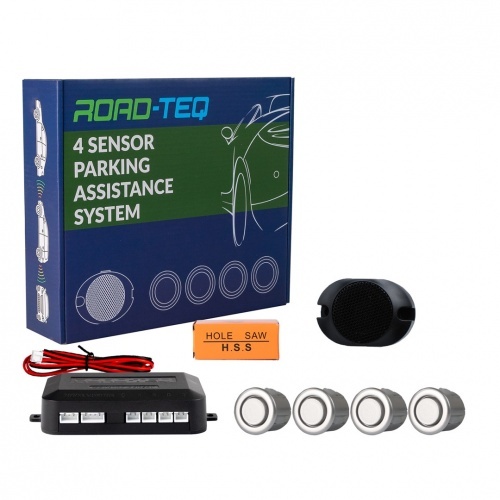 Radar de recul 4 capteurs mini 18mm + Buzzer - Argent