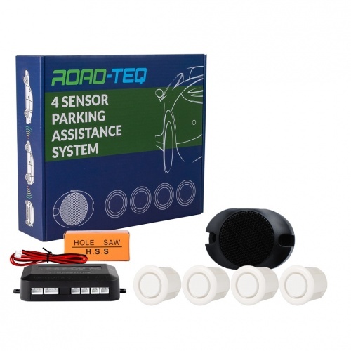 Radar de recul 4 capteurs mini 18mm + Buzzer - Blanc