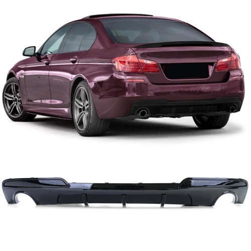 Diffuseur arriere BMW serie 5 F10 F11 sortie double simple look mperf - brillant