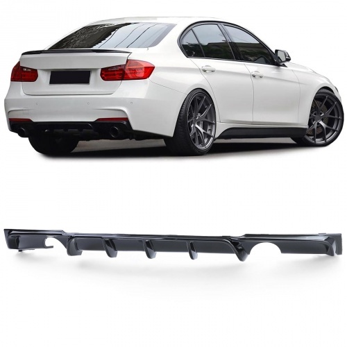 Diffuseur arriere BMW serie 3 F30 F31 double sortie M-P noir brillant