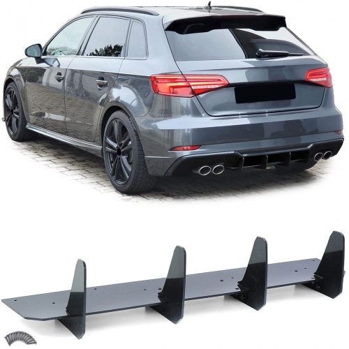 Extension splitter de diffuseur Audi A3 S3 8V Sportback/Hayon 17-21