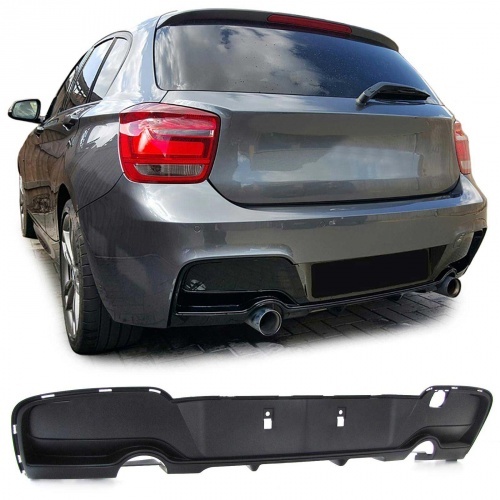 Diffuseur arriere BMW serie 1 F20 F21 phase 1 double sortie simple mat