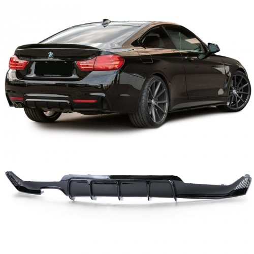 Diffuseur arriere BMW serie 4 F32 F36 simple sortie double brillant