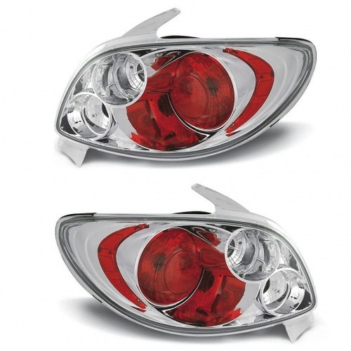 2 Feux arriere Peugeot 206 - Chrome 2