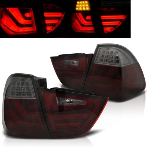 2 Feux arriere BMW Serie 3 E91 LCI 09-11 - LTI - Fumé - Rouge