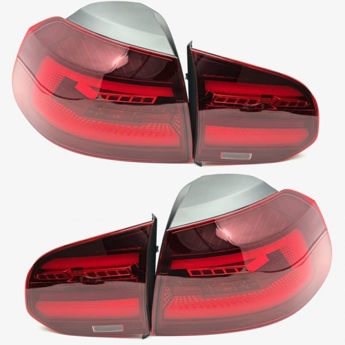 2 Feux arriere VW Golf 6 - fullLED dynamiques - look G8 - Rouge Cerise