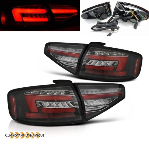 2 Feux fullLED dynamiques AUDI A4 B8 berline 12-15 LTI Noir