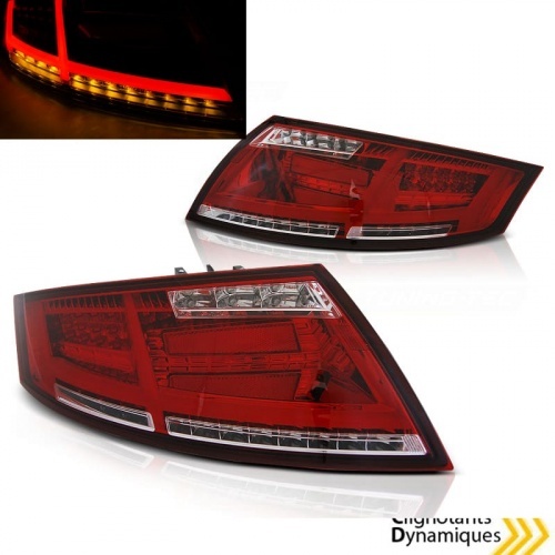 2 Feux arriere AUDI TT 8J LTI - Rouge - Cligno dynamique